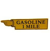Gasoline 1 Mile Pijl Metalen Bord 71 x 17 cm