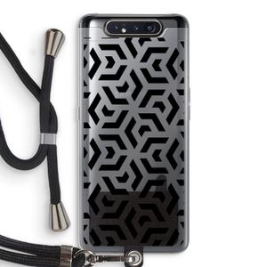 Crazy pattern: Samsung Galaxy A80 Transparant Hoesje met koord