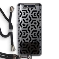 Crazy pattern: Samsung Galaxy A80 Transparant Hoesje met koord