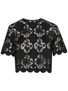 Oscar de la Renta blouse Gardenia en guipure - Noir