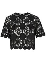 Oscar de la Renta blouse Gardenia en guipure - Noir