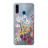 Painted wildflowers: Samsung Galaxy A20s Transparant Hoesje