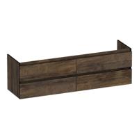 Brauer Joy Edge - Onderkast - 160 cm - met 4 Softclose Lades Greeploos en 2 Sifon Uitsparingen - Grove