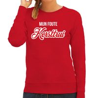 Mijn foute Kersttrui sierlijke letters Kerst sweater rood voor dames - thumbnail