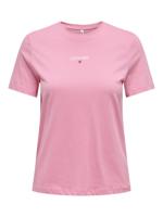 Only Onllotte Life Reg S/s Not Top Box Jrs T-shirt Korte Mouw Sachet Pink Not Friends