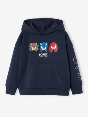 Sweater met capuchon jongen SONIC marineblauw