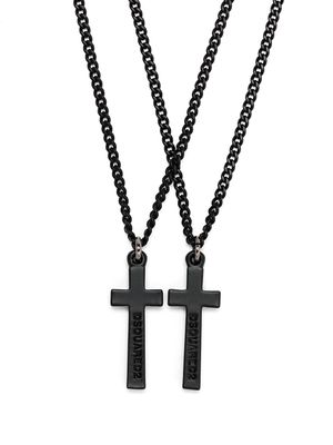 DSQUARED2 collier à pendentif croix - Noir