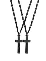 DSQUARED2 collier à pendentif croix - Noir - thumbnail