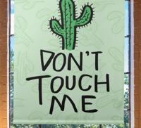 Hoofdslaapkamer rolgordijnën Cactus 'raak me niet aan'