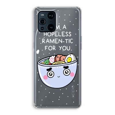 I'm A Hopeless Ramen-Tic For You: Oppo Find X3 Transparant Hoesje