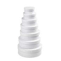 Creativ Company Ronde dozen, h: 4+4,5+5+5,5+6+6,5+7 cm, d 8,5+10,5+12,5+14,5+16,5+18,5+21,5 cm, wit, 7 stuk/ 1 set