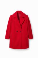 Bouclé jas met overslag - RED - XL