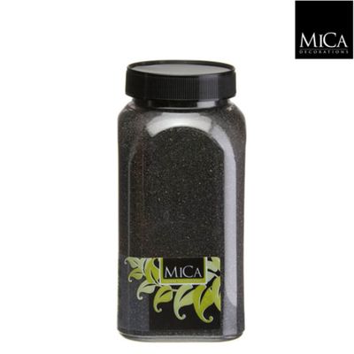 Zand zwart fles 1 kilogram - Mica decorations