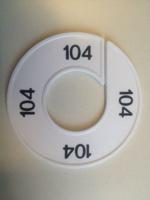 Maatring wit/zwart 104