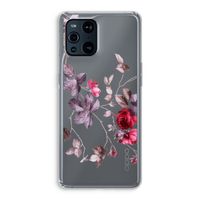 Mooie bloemen: Oppo Find X3 Pro Transparant Hoesje