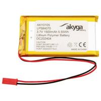 Akyga LP584070 Accupack Batterijgrootte: Speciaal LiPo 3.7 V 1500 mAh Akyga LP584070 Accupack Batterijgrootte: Speciaal LiPo 3.7 V 1500 mAh