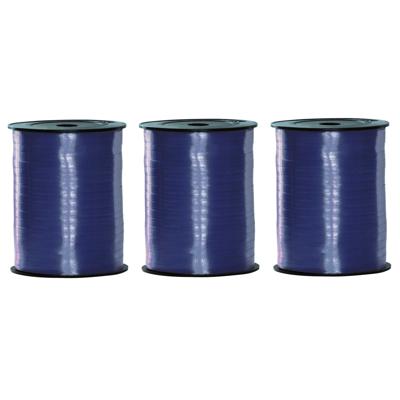 Sierlint of cadeaulint - 3x - blauw - dun - 500 meter x 0.5 cm - Feestartikelen en versiering