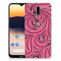 Nokia 2.3 Hoesje maken Swirl Pink - thumbnail