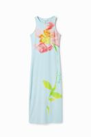 Midi-jurk bloem - BLUE - L