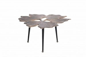 Decoratieve salontafel GINKGO LEAFS 75cm goud handgemaakt metaal - 41791