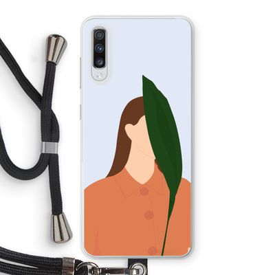 Leaf: Samsung Galaxy A70 Transparant Hoesje met koord