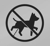Hond plast sticker aanwijzingen