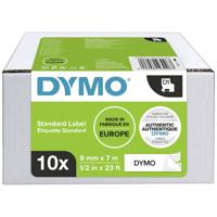 Labeltape Set van 10 stuks Combipack DYMO D1 2093096 Polyester Tapekleur: Wit Tekstkleur:Zwart 9 mm 7 m