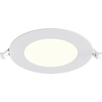 LED Downlight Inbouwspot - Brinton Thin - 6W 470lm 120° Bundelhoek - Natuurlijk Wit 4000K - IP40 - Rond - Wit - Ø128mm Buitenmaat - Ø110mm Zaagmaat