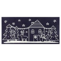 1x stuks velletjes kerst glitter raamstickers 23 x 49 cm - thumbnail