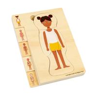 Bigjigs houten anatomiepuzzel - meisje, 26st.