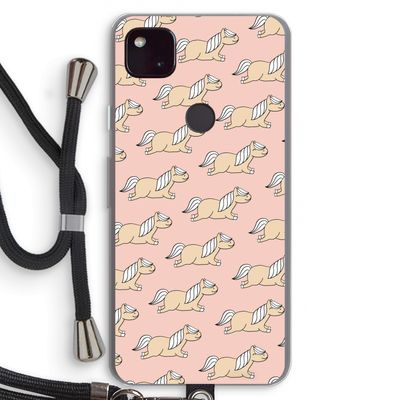 Ponys: Pixel 4a 5G Transparant Hoesje met koord