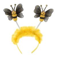 Widmann Verkleed diadeem bij - volwassenen - bijen haarband - verkleedaccessoires