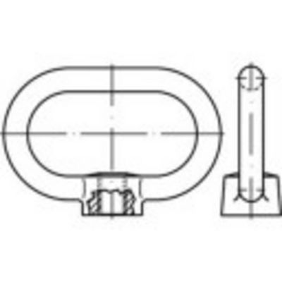 TOOLCRAFT 147132 Beugelmoeren M24 DIN 28129 Staal Galvanisch verzinkt 1 stuk(s)