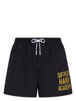 DSQUARED2 short de bain à slogan imprimé - Noir