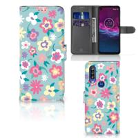Motorola One Action Hoesje Flower Power