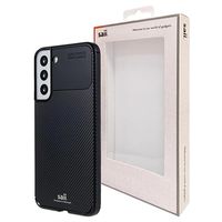 Saii Koolstofvezel Samsung Galaxy S22 5G TPU Case - Zwart