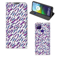 Motorola Moto G9 Power Hoesje met Magneet Feathers Color - thumbnail