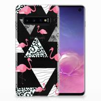 Samsung Galaxy S10 | TPU Hoesje | Flamingo Triangle