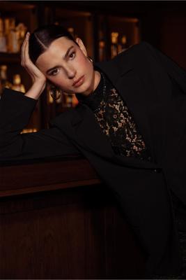 Veda lace top - black - 13339