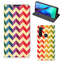 Motorola Moto G Pro Hoesje met Magneet Zigzag Multi Color