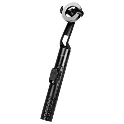 LogiLink BT0069 Selfiestick Zwart Bluetooth, Geïntegreerde accu, Geïntegreerd statief