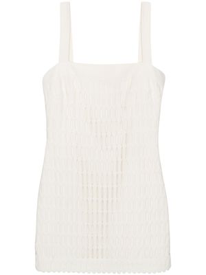Simkhai robe Artemis à coupe courte - Blanc