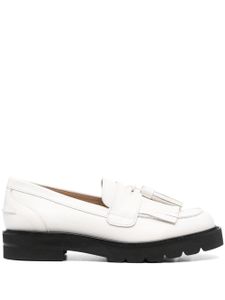 Stuart Weitzman mocassins Mila Lift Pearl en cuir - Blanc