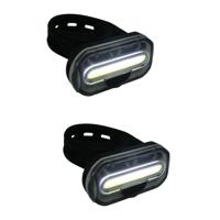 Benson Koplamp - 2x - LED - fietsverlichting - stuur / frame bevestiging - op batterij