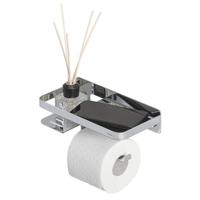 Tiger Toiletrolhouder Caddy Met Planchet Chroom