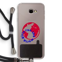 Run The World: Samsung Galaxy J4 Plus Transparant Hoesje met koord
