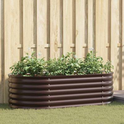 Verhoogde plantenbak Bruin 160 x 80 x 44 cm Staal