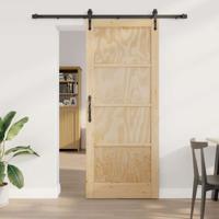 Schuifdeur met Hardware Set 86x211 cm Van Massief Vurenhout