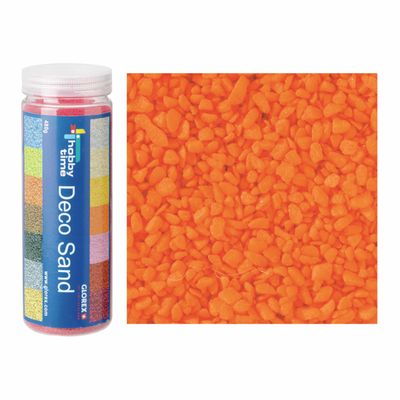 3x busjes grof decoratie zand/kiezels oranje 500 gram