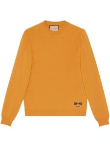 Gucci pull en cachemire à détail de mors - Jaune